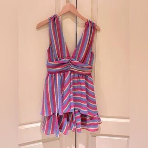 Blue Blush Multicolor Minidress, S